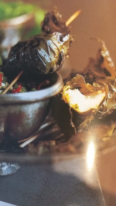 Recipe: Fish Grilled in Grapevine Leaves With Chilli Dipping Sauce